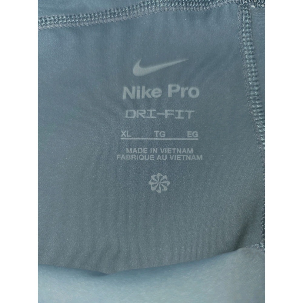 Nike Pro High-Waisted 7/8 Training Aqua Blue Leggings XL DX0063-440 - Picture 6 of 9